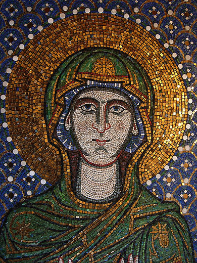 Оранта - мозаика колокольни Троицкой церкви Соловецкой пустыни в Фаустово